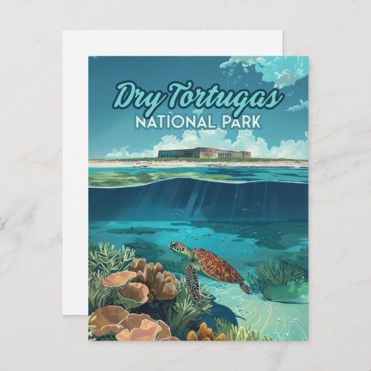 Dry Tortugas National Park is een Amerikaanse Kaar (Voorkant / Achterkant)