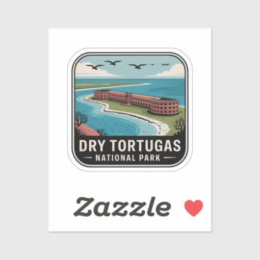 Dry Tortugas National Park Reisembleem Sticker (Vel)