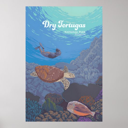 Dry Tortugas National Park Reisposter Poster (Voorkant)