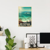 Dry Tortugas National Park Retro Poster (Thuiskantoor)