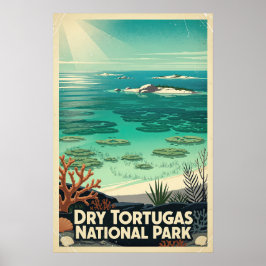 Dry Tortugas National Park Retro Poster