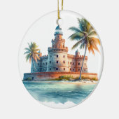 Dry Tortugas National Park Schildpad Keramisch Ornament (Links)