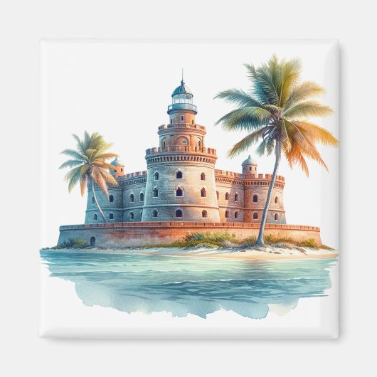 Dry Tortugas National Park Schildpad Magneet (Voorkant)