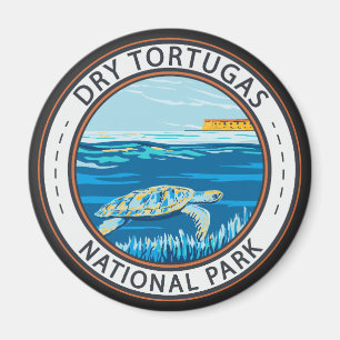 Dry Tortugas National Park Turtle Badge Magneet