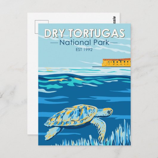 Dry Tortugas National Park Turtle  Briefkaart (Voorkant / Achterkant)