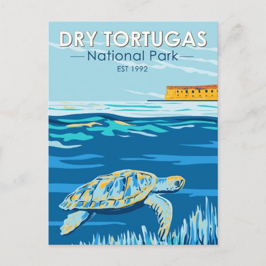 Dry Tortugas National Park Turtle  Briefkaart (Voorkant)