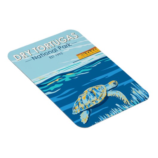 Dry Tortugas National Park Turtle  Magneet (Rechterzijde)