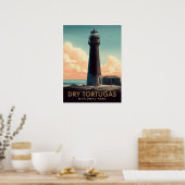 Dry Tortugas National Park Vintage Lighthouse Poster (Keuken)