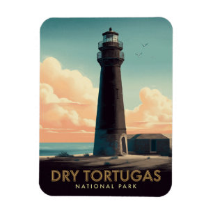 Dry Tortugas National Park Vintage Vuurtoren Magneet