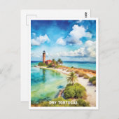 Dry Tortugas National Park Waterverf Schilderij Briefkaart (Voorkant / Achterkant)