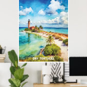 Dry Tortugas National Park Waterverf Schilderij Poster (Thuiskantoor)