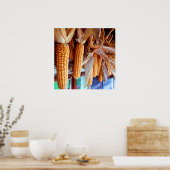 Dry Whole Ear Corn with Husks Poster (Keuken)