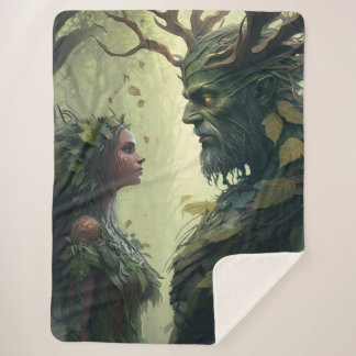 Dryad en een Demigod Sherpa Blanket Sherpa Deken
