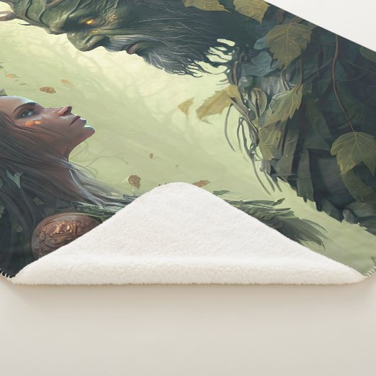 Dryad en een Demigod Sherpa Blanket Sherpa Deken (3/4)