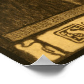 Dryad Girl die door de boom staat in gehakt moonli Poster (Hoek)