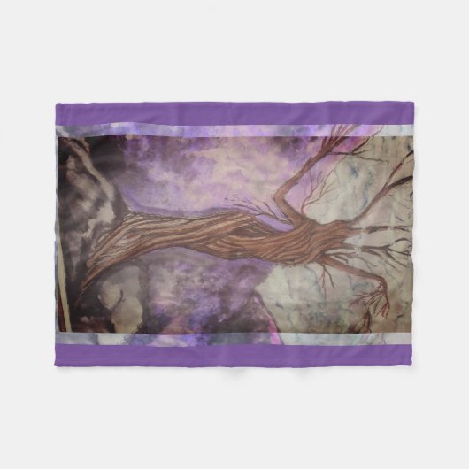 Dryad in de winter fleece deken (Voorkant (Horizontaal))