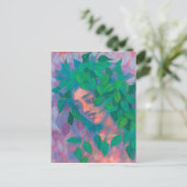 Dryad Tree Spirit Green laat surrogaat Fantastisch Briefkaart (Staand voorkant)