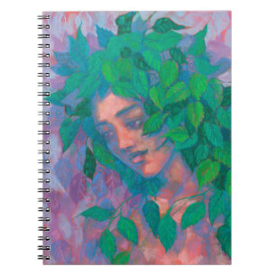 Dryad Tree Spirit Green laat surrogaat Fantastisch Notitieboek
