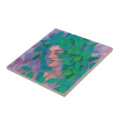 Dryad Tree Spirit Green laat surrogaat Fantastisch Tegeltje (Zijkant)