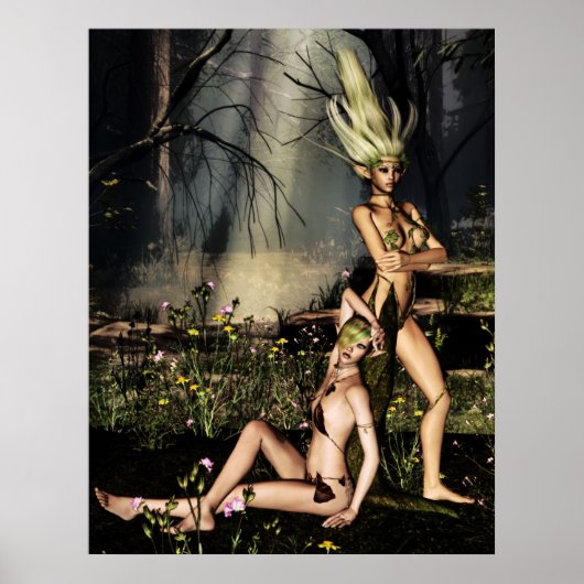 Dryads bij Rest Poster (Voorkant)
