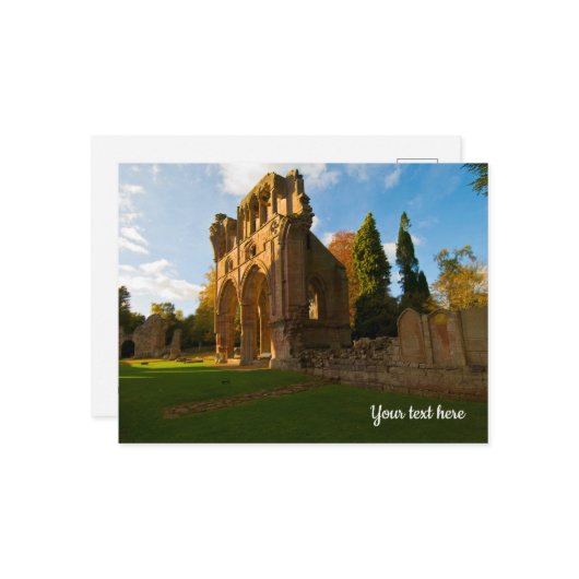 Dryburgh Abbey, Schotland Briefkaart (Voorkant / Achterkant in situ)