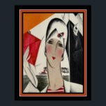 Dryden Art Deco Mode Afdrukken 16 x 20 ca. 1922 Poster<br><div class="desc">Verbluffend,  kleurrijk. Art Deco Print door Helen Dryden</div>