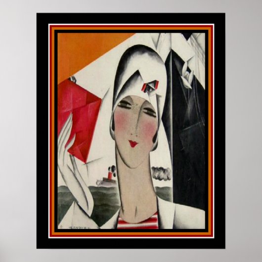 Dryden Art Deco Mode Afdrukken 16 x 20 ca. 1922 Poster (Voorkant)