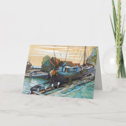 Drydock in Durgerdam schilderij van Piet Mondrian Kaart (Voorkant)