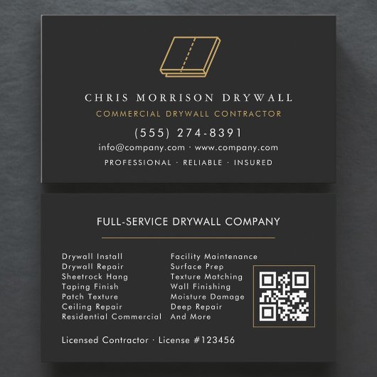 Drywall Company QR Code Visitekaartje