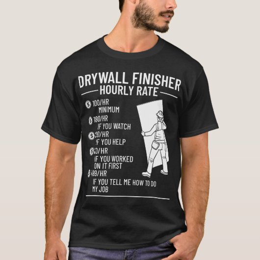 Drywall Finisher Reparatie Installateur Drywaller  T-shirt (Voorkant)