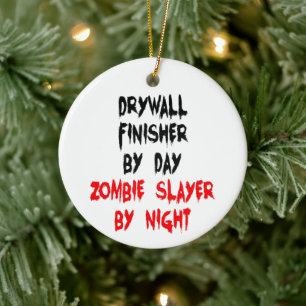 Drywall Finisher Zombie Slayer Keramisch Ornament