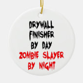Drywall Finisher Zombie Slayer Keramisch Ornament (Voorkant)