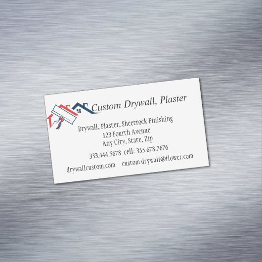 Drywall, gips, afwerking van Sheetrock Magnetisch Visitekaartje (Voorbeeld)