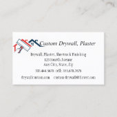 Drywall, Plaster, Sheetrock Finishing Business Ca Visitekaartje (Voorkant)