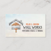 Drywall Plastering Services Watercolor art Visitekaartje (Voorkant)