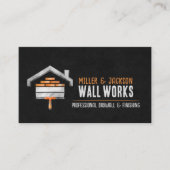 Drywall Plastering Services Watercolor art Visitekaartje (Voorkant)
