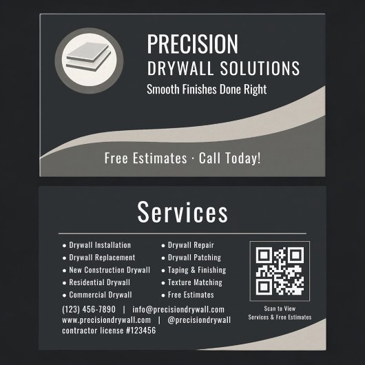 Drywall QR Code Professional Visitekaartje