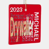 Drywaller Extraordinaire CUSTOM Keramisch Ornament (Rechts)