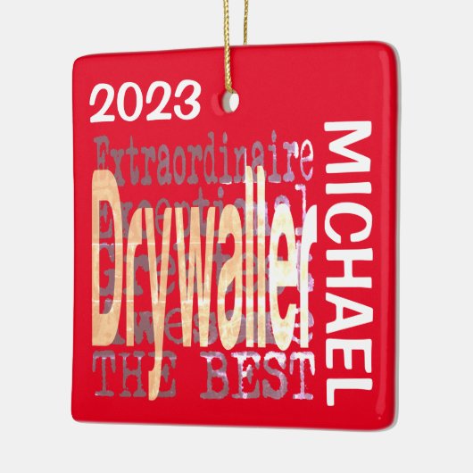 Drywaller Extraordinaire CUSTOM Keramisch Ornament (Links)