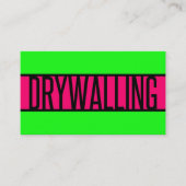 Drywalling Neon Green en Hot Pink Visitekaartje (Voorkant)