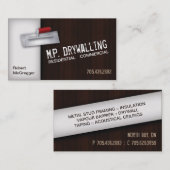 Drywalling Visitekaartje - Trowel- en houtextuur (Voorkant / Achterkant)