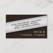 Drywalling Visitekaartje - Trowel- en houtextuur (Achterkant)