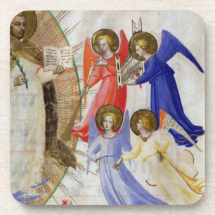 ds 558 f.67v St. Dominic met vier muzikale engelen Drankjes Onderzetter
