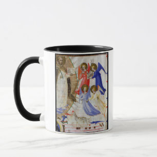 ds 558 f.67v St. Dominic met vier muzikale engelen Mok