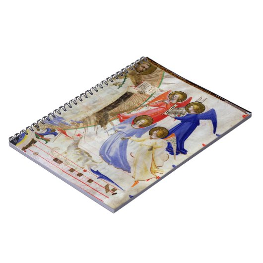 ds 558 f.67v St. Dominic met vier muzikale engelen Notitieboek (Linkerzijde)