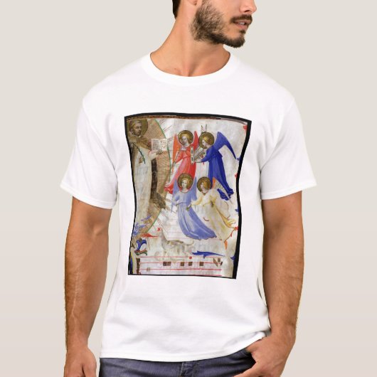 ds 558 f.67v St. Dominic met vier muzikale engelen T-shirt (Voorkant)