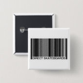 DS Barcodeknop Vierkante Button 5,1 Cm (Voorkant /achterkant)