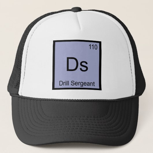 Ds - Boorsergeant Chemie Elementsymbool T-shirt Trucker Pet (Voorkant)