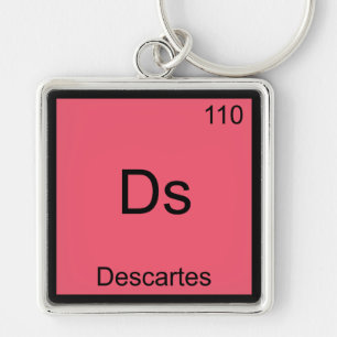 Ds - Descartes Funny Chemistry Element Symbol T-sh Sleutelhanger