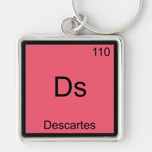 Ds - Descartes Funny Chemistry Element Symbol T-sh Sleutelhanger (Voorkant)